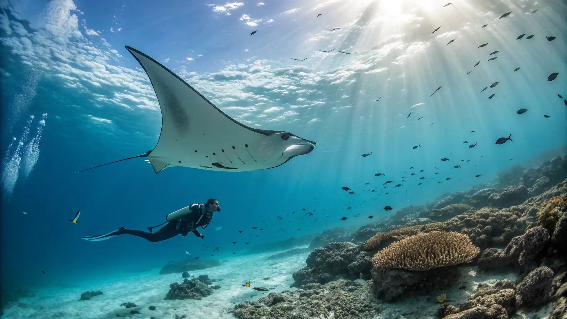 Manta Point Komodo - Swimming with Manta Rays